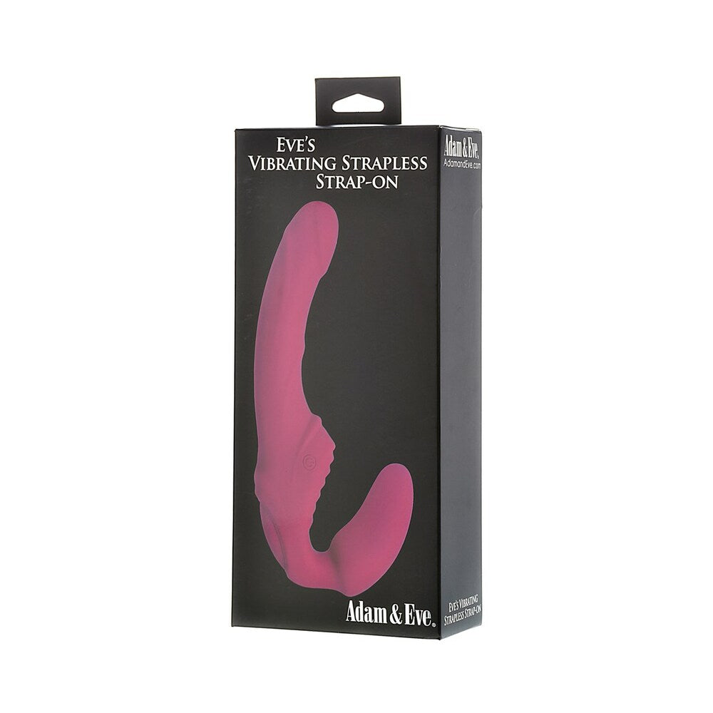 Adam & Eve Eve's Vibrating Strapless Strap-On – Wine Red