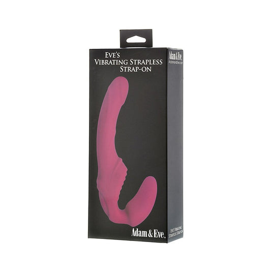 Adam & Eve Eve's Vibrating Strapless Strap-On – Wine Red