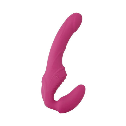 Adam & Eve Eve's Vibrating Strapless Strap-On – Wine Red