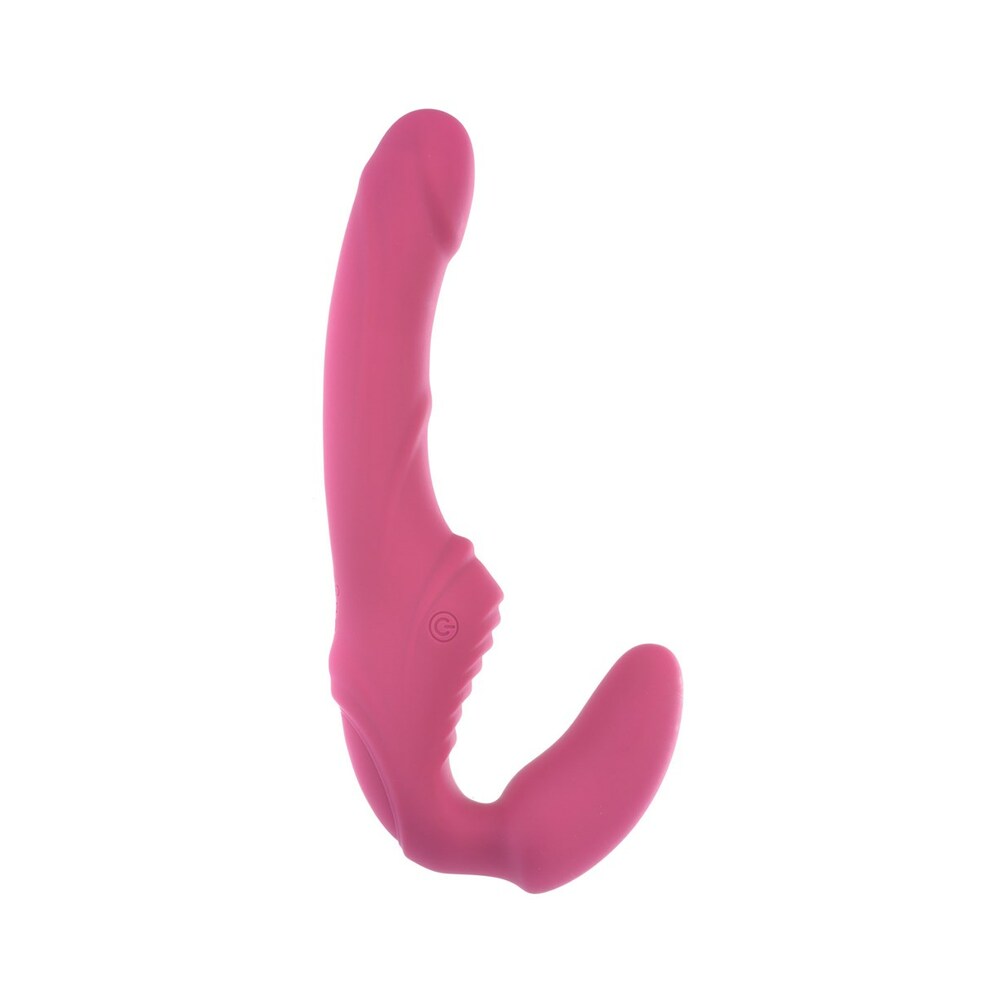 Adam & Eve Eve's Vibrating Strapless Strap-On – Wine Red