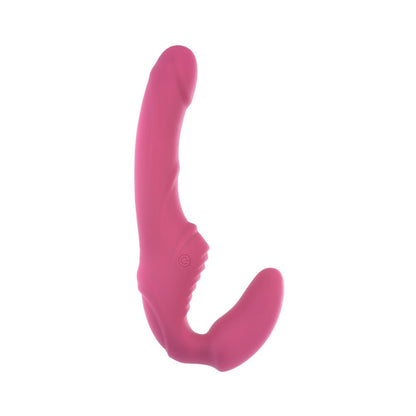 Adam & Eve Eve's Vibrating Strapless Strap-On – Wine Red