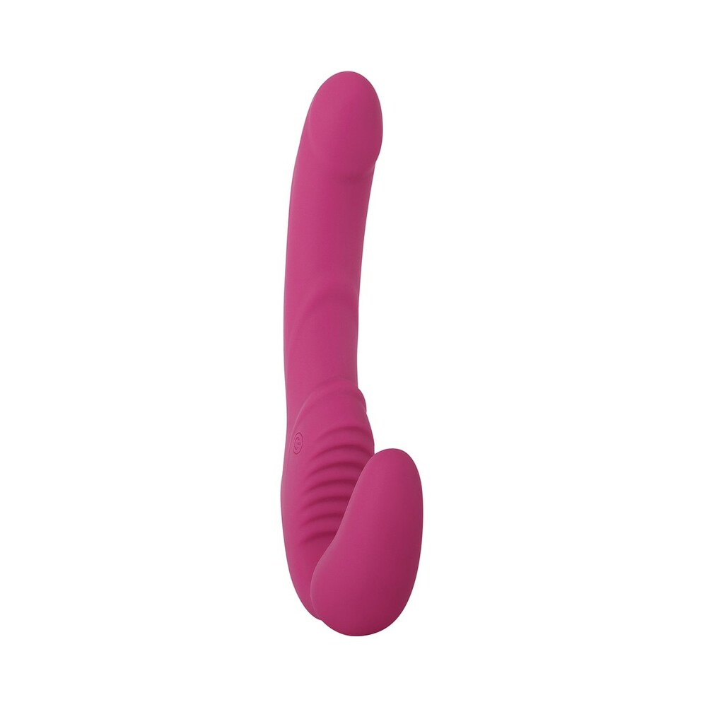 Adam & Eve Eve's Vibrating Strapless Strap-On – Wine Red