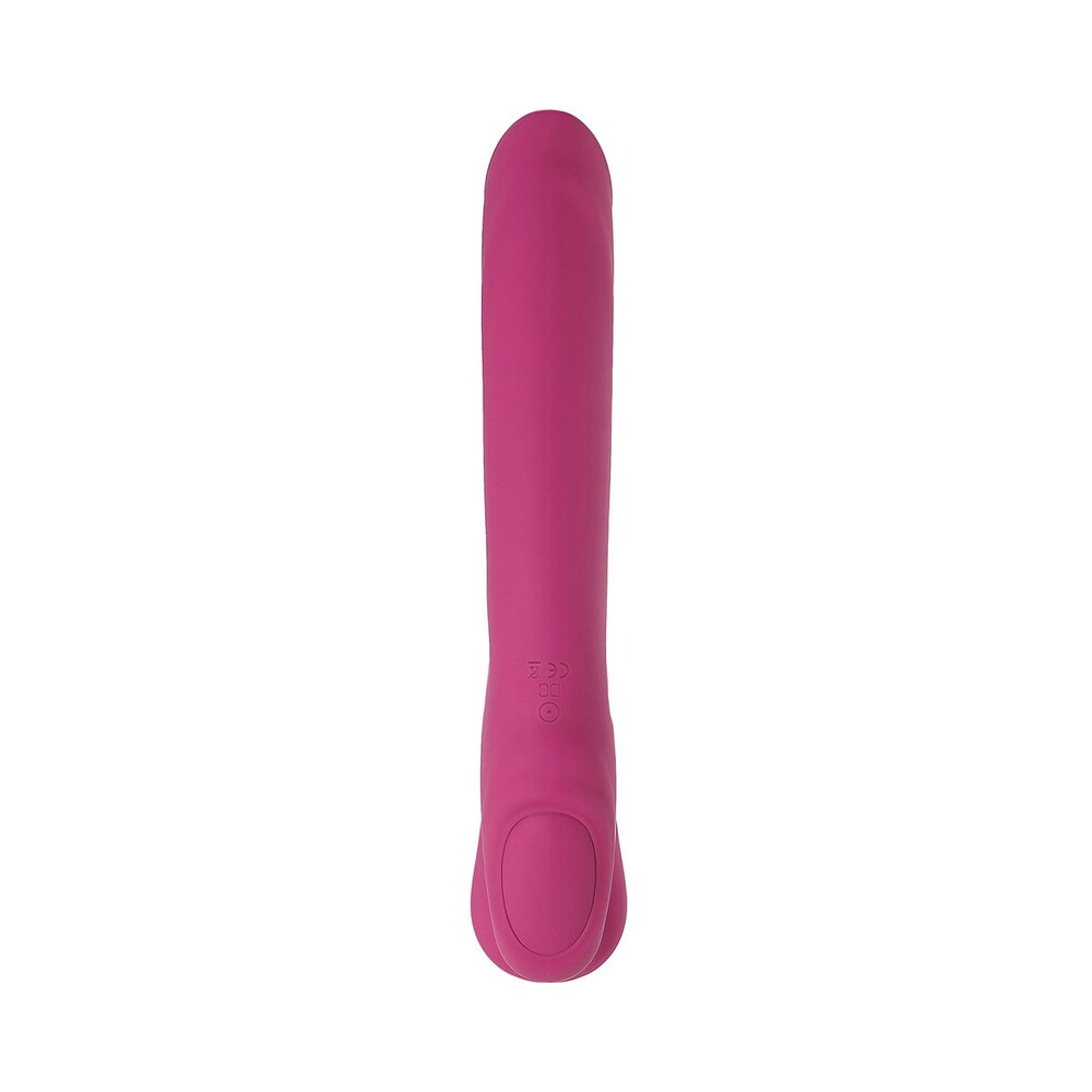 Adam & Eve Eve's Vibrating Strapless Strap-On – Wine Red