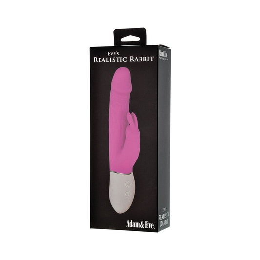 Adam & Eve Eve's Realistic Rabbit Vibrator with Dual Motors – Hot Pink