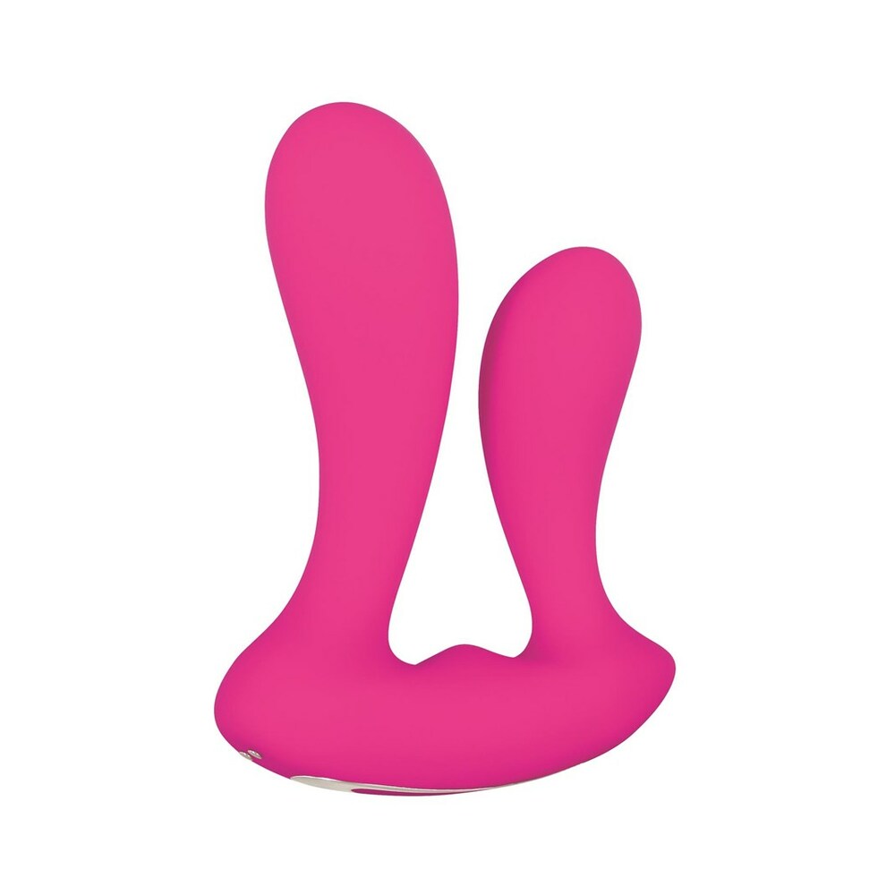 Adam & Eve Dual Entry Vibrator with Remote – Hot Pink