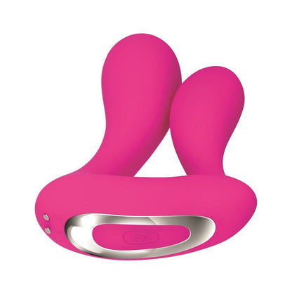 Adam & Eve Dual Entry Vibrator with Remote – Hot Pink