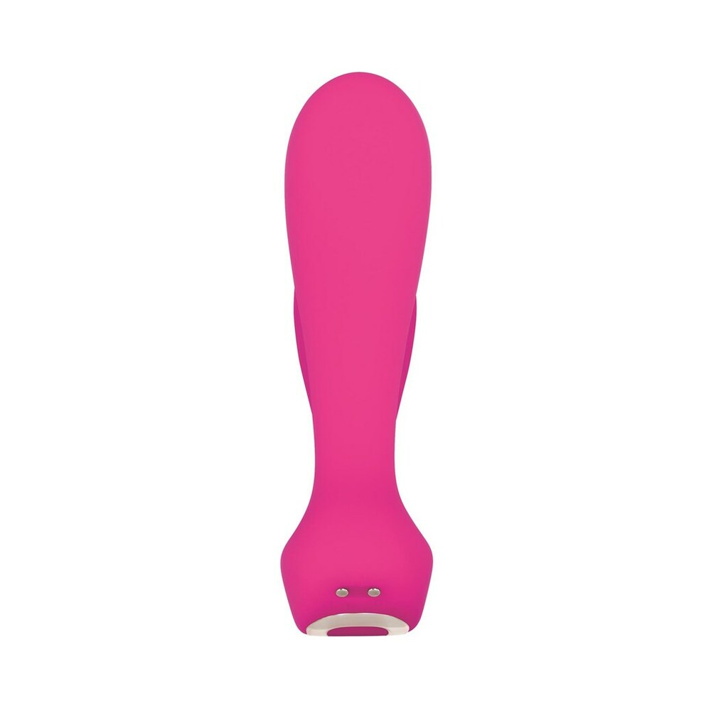 Adam & Eve Dual Entry Vibrator with Remote – Hot Pink