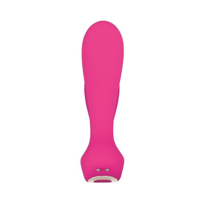 Adam & Eve Dual Entry Vibrator with Remote – Hot Pink