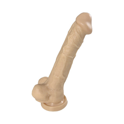 Adam & Eve Adam's Cock 10 in. Dildo – Realistic Design with Suction Cup Base – Vanilla/Ivory/Beige