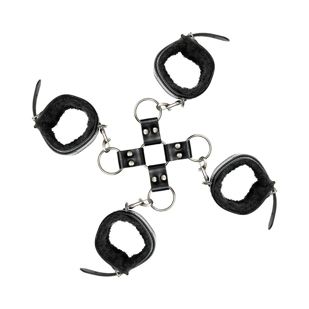 Adam & Eve Hog Tie Kit – Bondage Restraint Set – Black