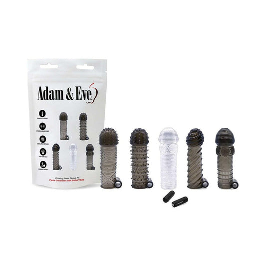 Adam & Eve Vibrating Penis Sleeve Kit – Assorted Colors