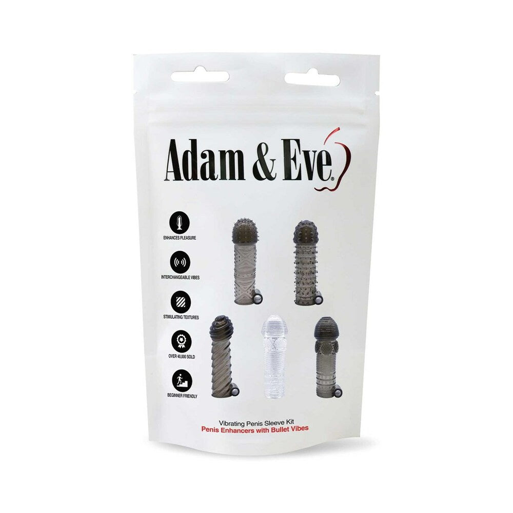 Adam & Eve Vibrating Penis Sleeve Kit – Assorted Colors