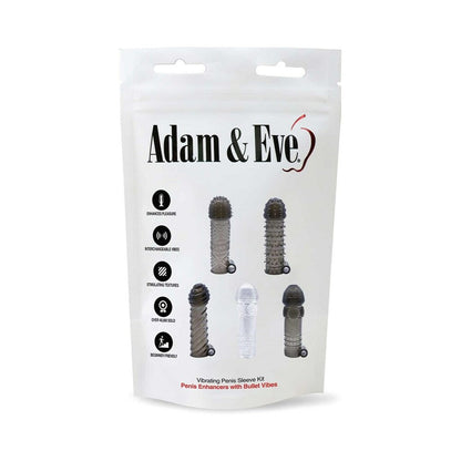 Adam & Eve Vibrating Penis Sleeve Kit – Assorted Colors