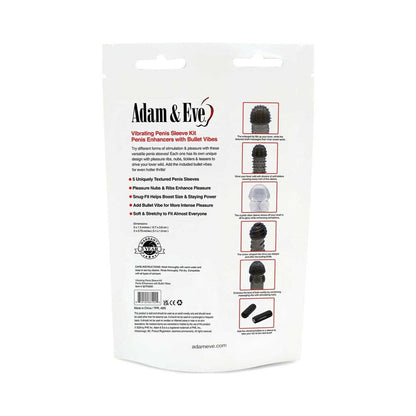 Adam & Eve Vibrating Penis Sleeve Kit – Assorted Colors
