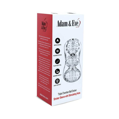 Adam & Eve Triple Chamber Ball Drainer – Clear Stroker