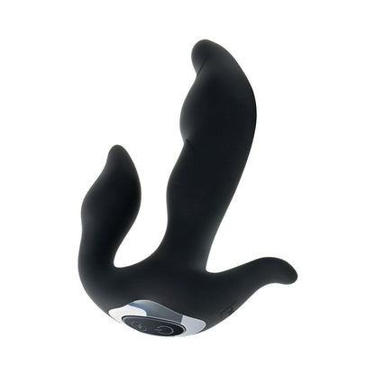 Adam & Eve 3 Point Prostate Massager - Black - Silicone with Vibrating Features