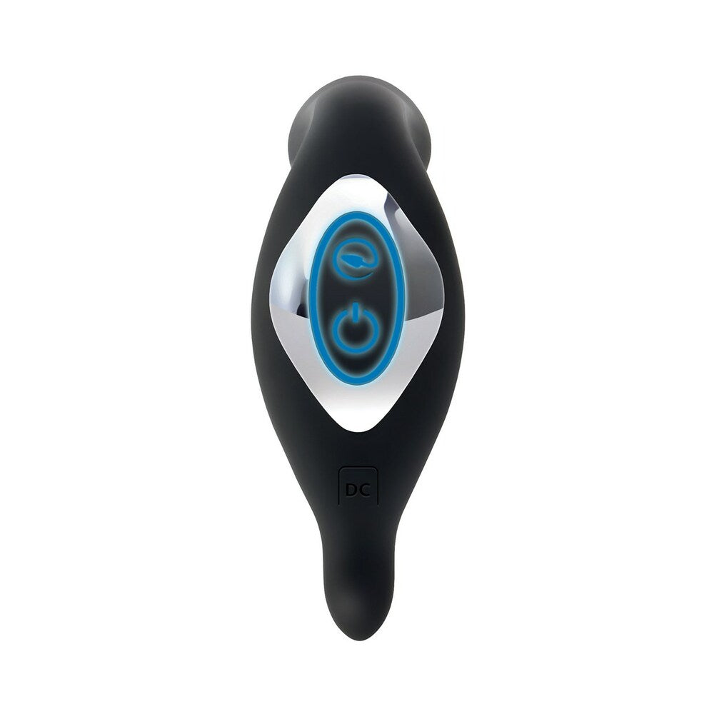 Adam & Eve 3 Point Prostate Massager - Black - Silicone with Vibrating Features