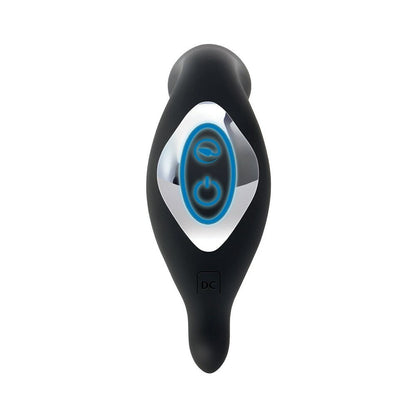 Adam & Eve 3 Point Prostate Massager - Black - Silicone with Vibrating Features