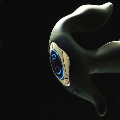 Adam & Eve 3 Point Prostate Massager - Black - Silicone with Vibrating Features