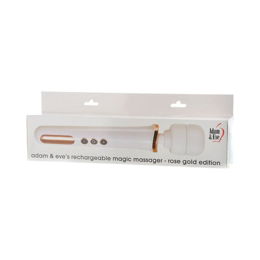 Adam & Eve Magic Massager Rechargeable Wand Massager – White