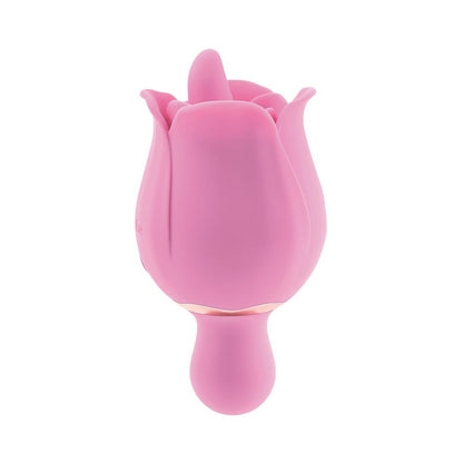 Adam & Eve Eve's Ravishing Clit Flicking Rose – Dual-Ended Silicone Vibrator – Light Pink