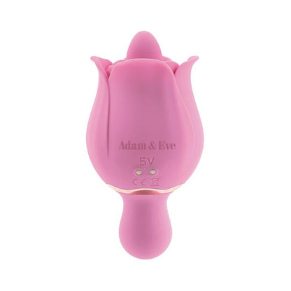Adam & Eve Eve's Ravishing Clit Flicking Rose – Dual-Ended Silicone Vibrator – Light Pink