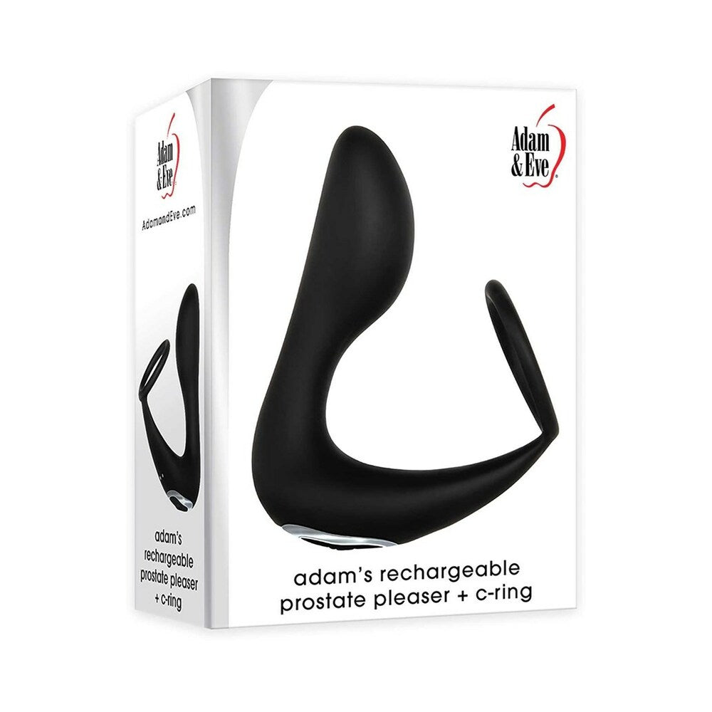 Adam & Eve Rechargeable Prostate Pleaser with C-Ring – Black