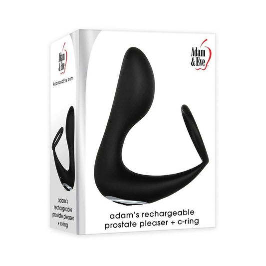 Adam & Eve Rechargeable Prostate Pleaser with C-Ring – Black
