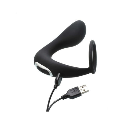 Adam & Eve Rechargeable Prostate Pleaser with C-Ring – Black