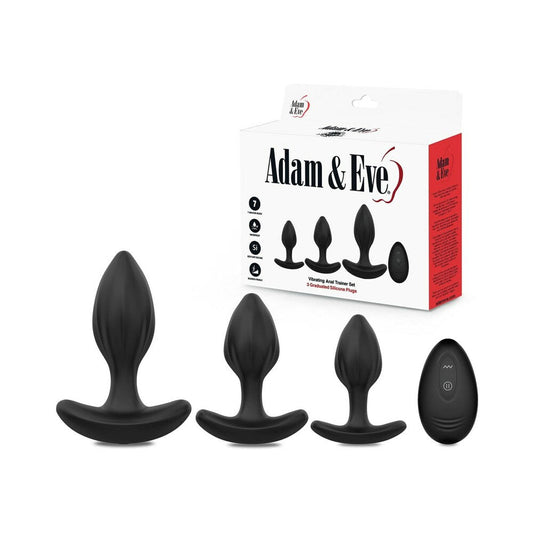 Adam & Eve Vibrating Anal Trainer Set – Black