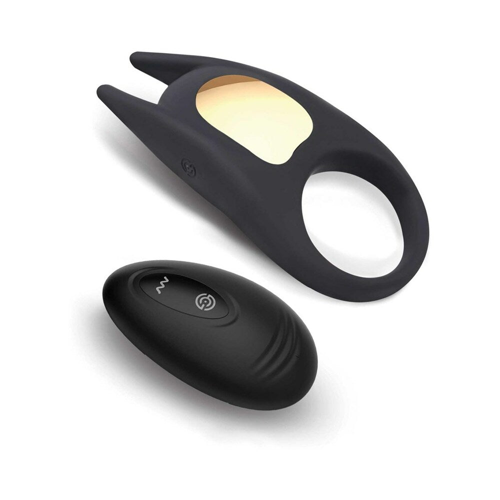 Adam & Eve Lucas II Vibrating Rechargeable Couple's Stimulator – Black
