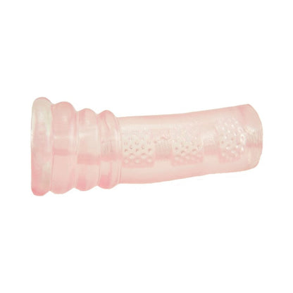 Adam & Eve Super Head Honcho Masturbator – Light Pink – Double-Ended Design with Enhanced Stimulation