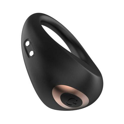 Adam & Eve Alan Vibrating Rechargeable Penis Ring – Black