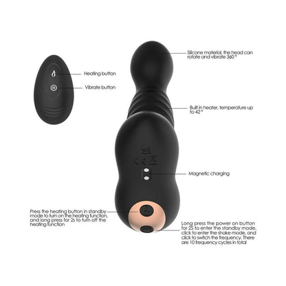 Adam & Eve Derek Warming & Rotating Prostate Vibe – Black
