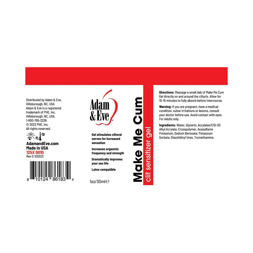 Adam & Eve Make Me Cum Clit Sensitizer Gel – Clear