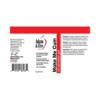 Adam & Eve Make Me Cum Clit Sensitizer Gel – Clear
