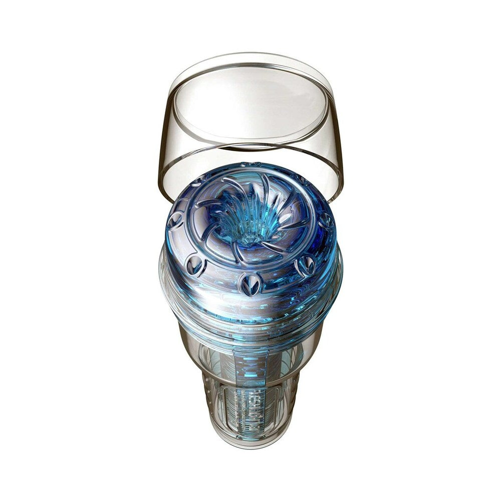 Adam & Eve Adam's Trainer by Fleshlight – Male Masturbator with Suction and Swirl Entry – Blue