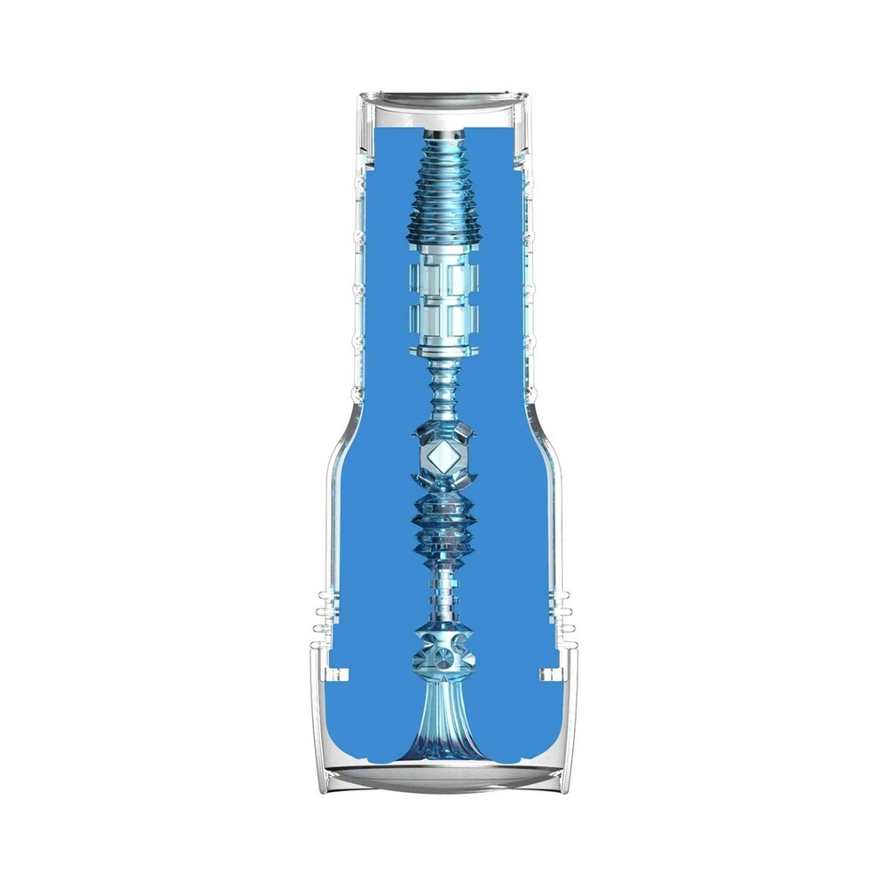 Adam & Eve Adam's Trainer by Fleshlight – Male Masturbator with Suction and Swirl Entry – Blue