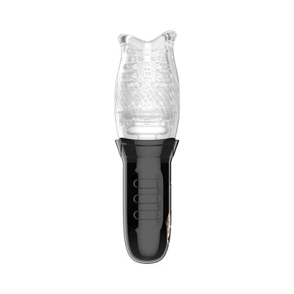 Adam & Eve Gawk Gawk Rotating & Vibrating Masturbator – Clear
