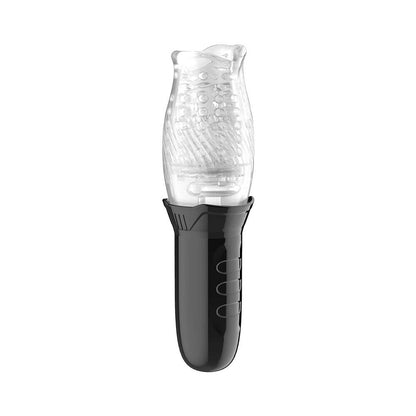 Adam & Eve Gawk Gawk Rotating & Vibrating Masturbator – Clear