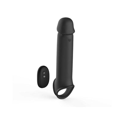Adam & Eve Adam's XL Vibrating Extension - Silicone, Black