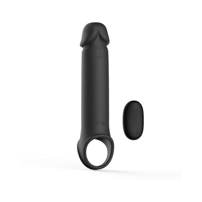 Adam & Eve Adam's XL Vibrating Extension - Silicone, Black