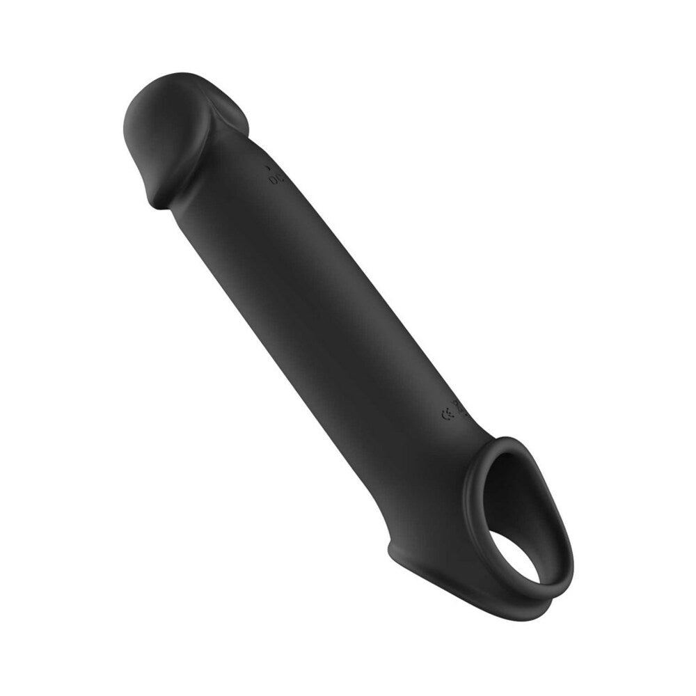 Adam & Eve Adam's XL Vibrating Extension - Silicone, Black