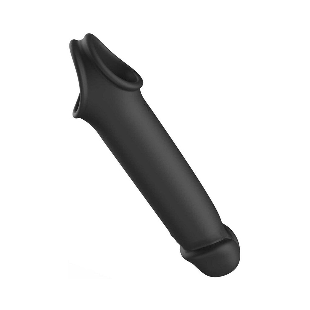 Adam & Eve Adam's XL Vibrating Extension - Silicone, Black