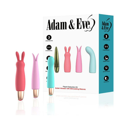 Adam & Eve Playful Seduction Kit – Beginner-Friendly Sex Toy Kit with 3 Sleeves