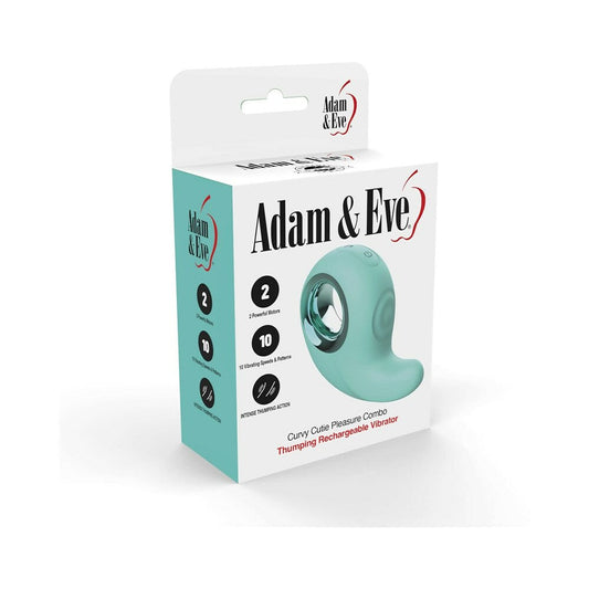 Adam & Eve Curvy Cutie Pleasure Combo – Dual Stimulation Vibrator – Teal