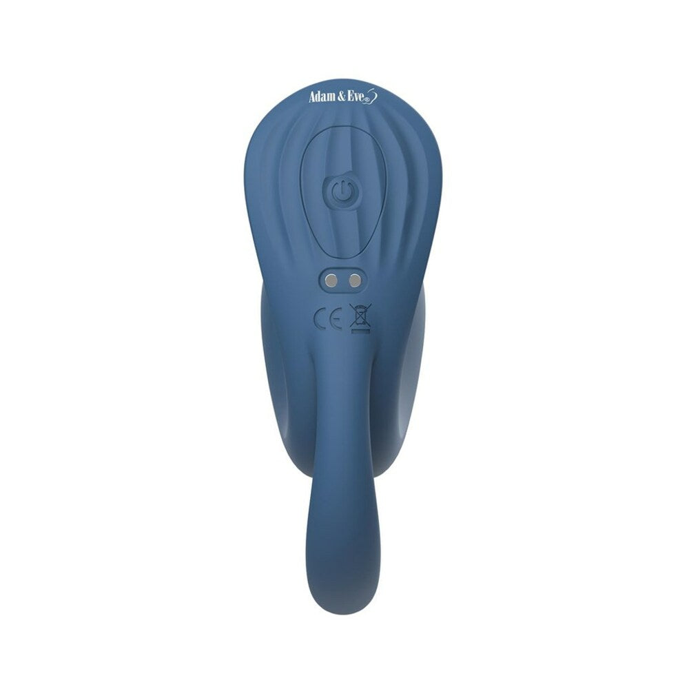 Adam & Eve Licking Vibrator with Remote – Blue – Triple Stimulating Vibrator