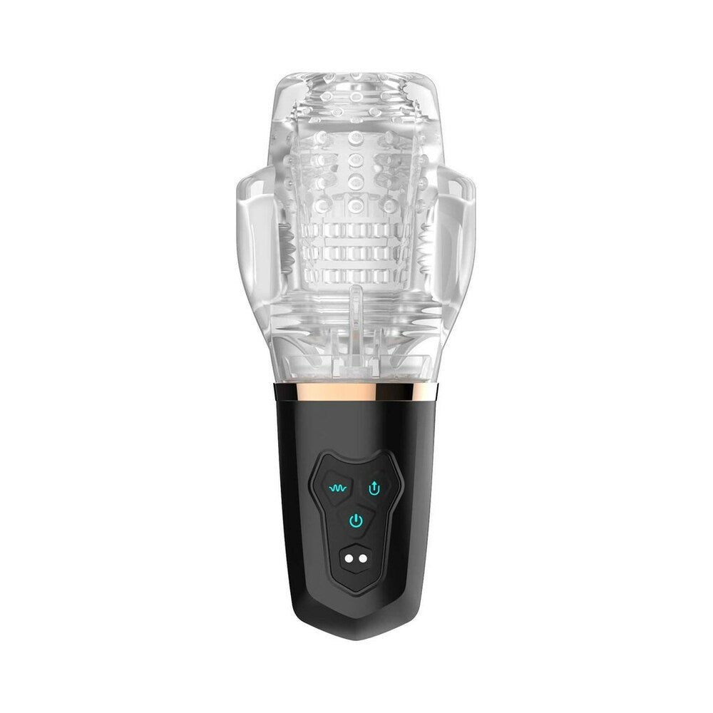 Adam & Eve Adam's Gawk 2.0 Sucking & Vibrating Sleeve – Clear