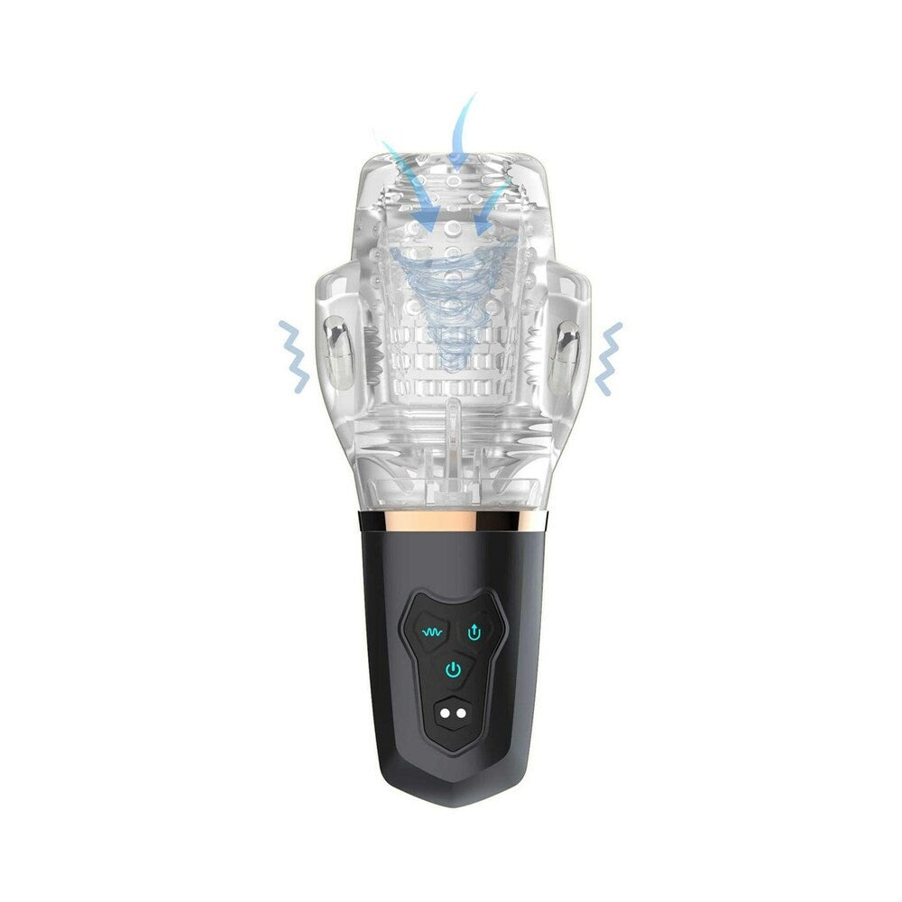 Adam & Eve Adam's Gawk 2.0 Sucking & Vibrating Sleeve – Clear