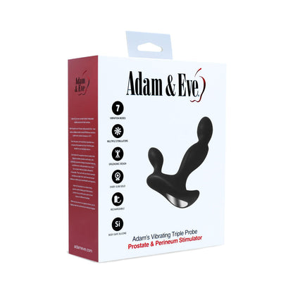 Adam & Eve Adam's Vibrating Triple Probe – Prostate Massager – Black